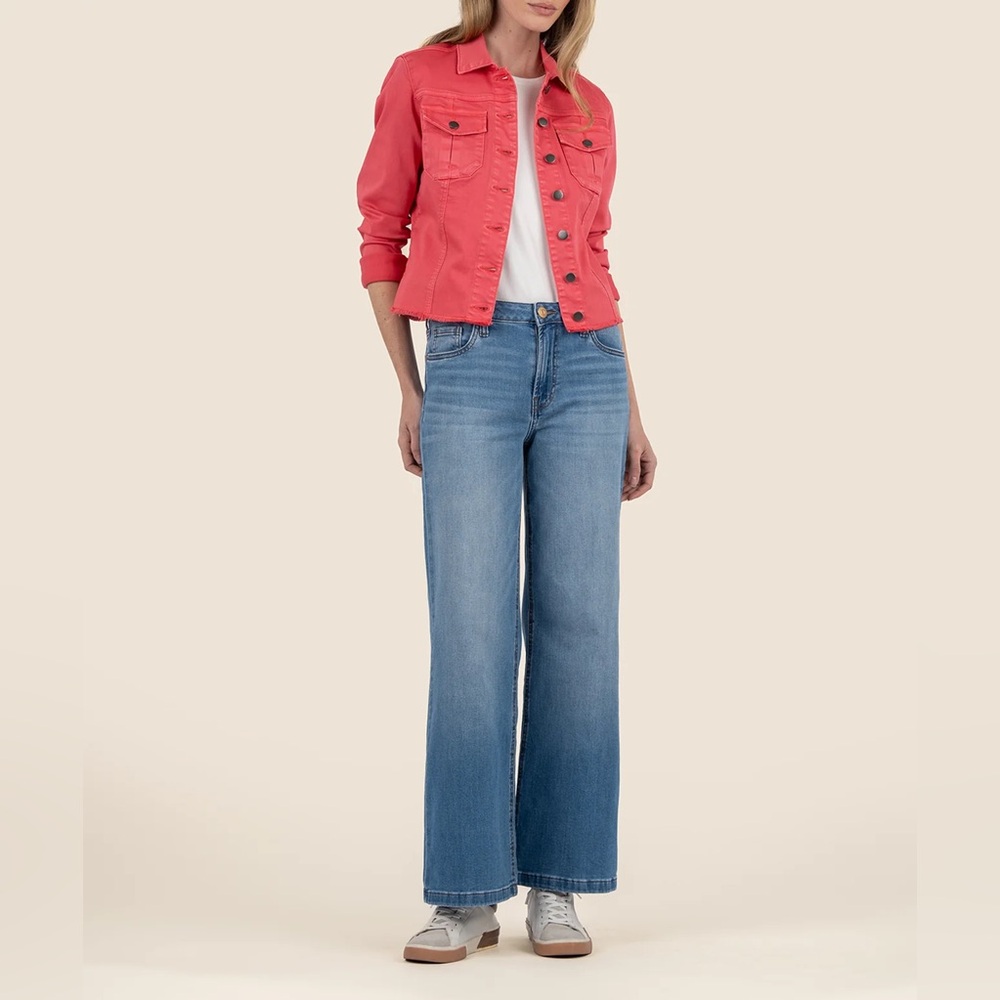 Kut From Kloth - Kara Fray Hem Denim Jacket NWT